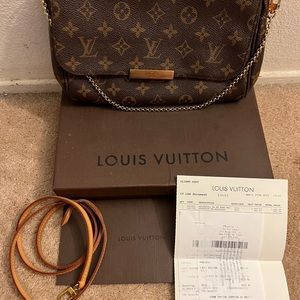 Used great condition Louis Vuitton Favorite MM. Orig. receipt and box included